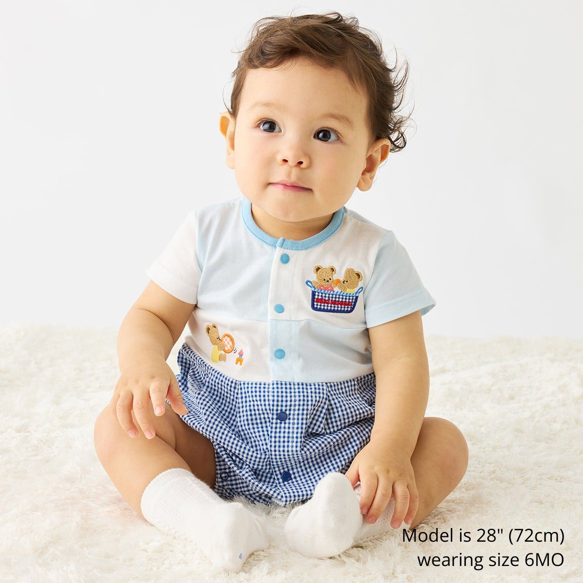 Short Gingham All-in-One Rompers