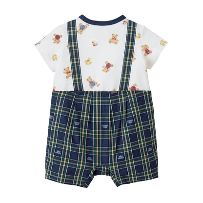 My Little Teddy Suspender Rompers - MIKI HOUSE USA
