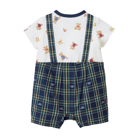My Little Teddy Suspender Rompers - MIKI HOUSE USA