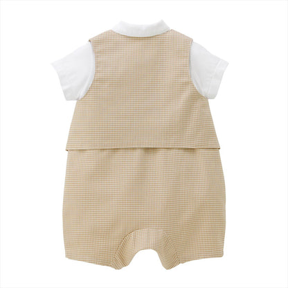 Short Tuxedo Bow Tie Rompers