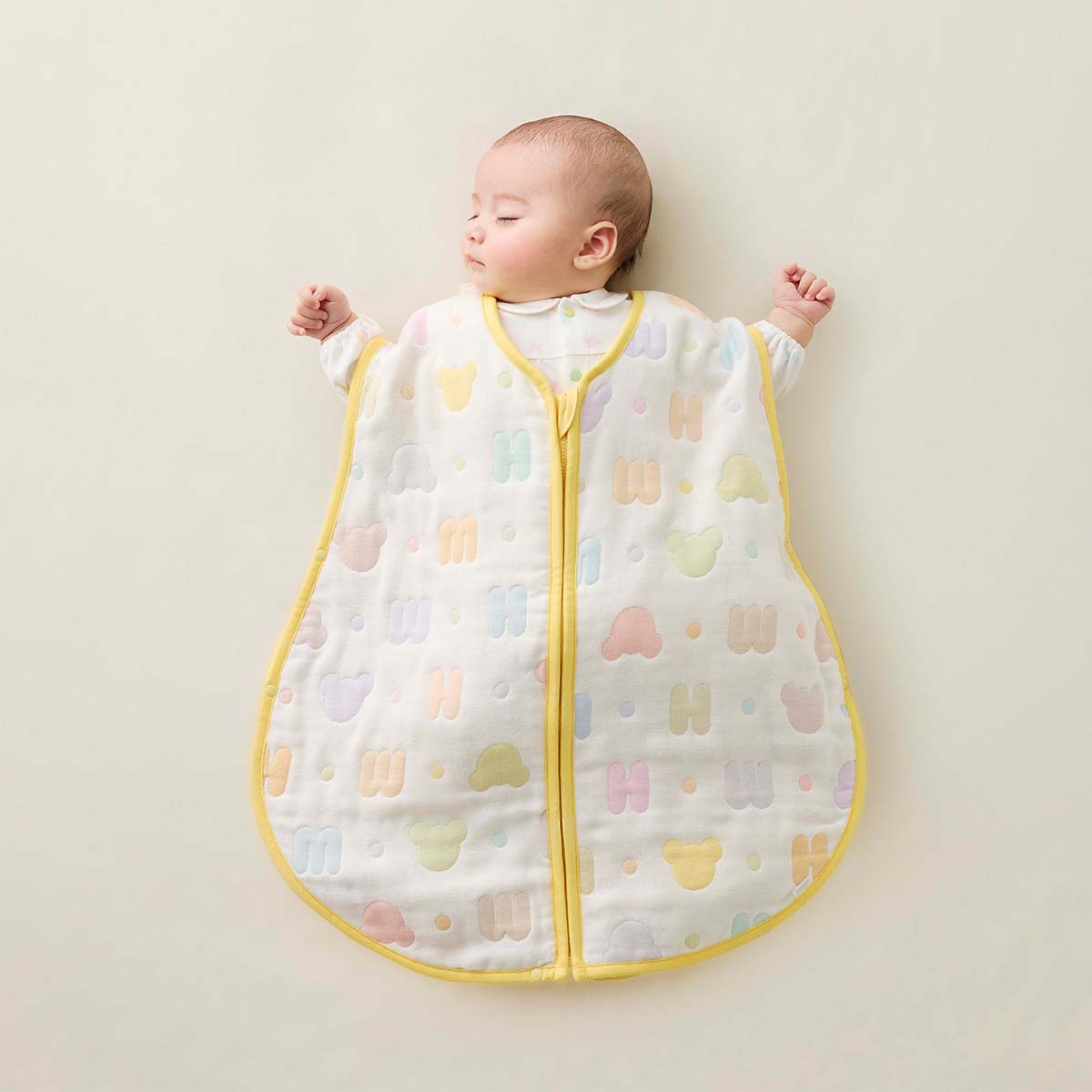Wearable Pastel Logo Blanket in 6-Layer Gauze