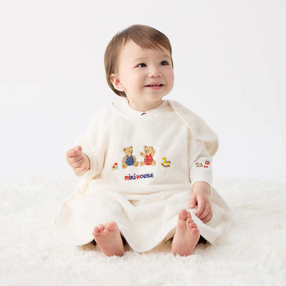 MIKI HOUSE Bear Microfur Wearable Blanket