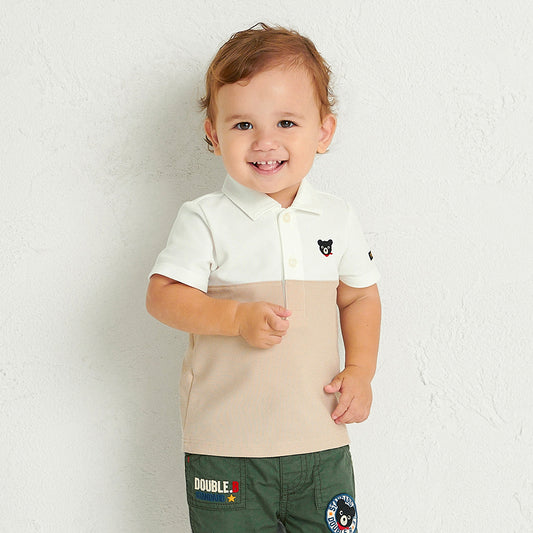 Double Block Short-Sleeve Polo Shirt