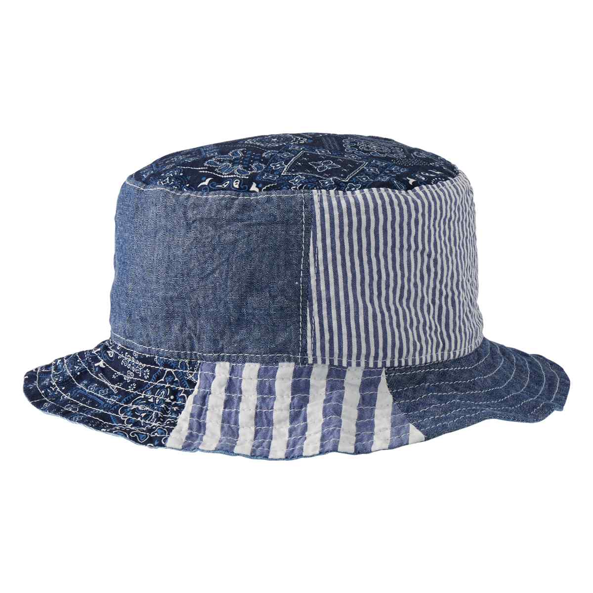 Reversible Patchwork Bucket Hat (UV Protection)