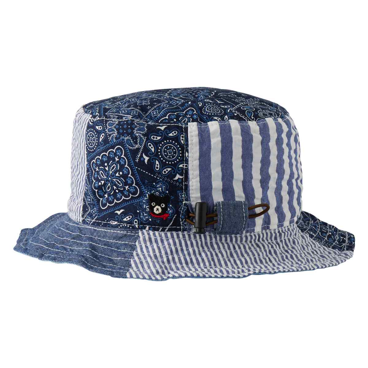 DOUBLE_B Reversible Patchwork Bucket Hat (UV Protection)