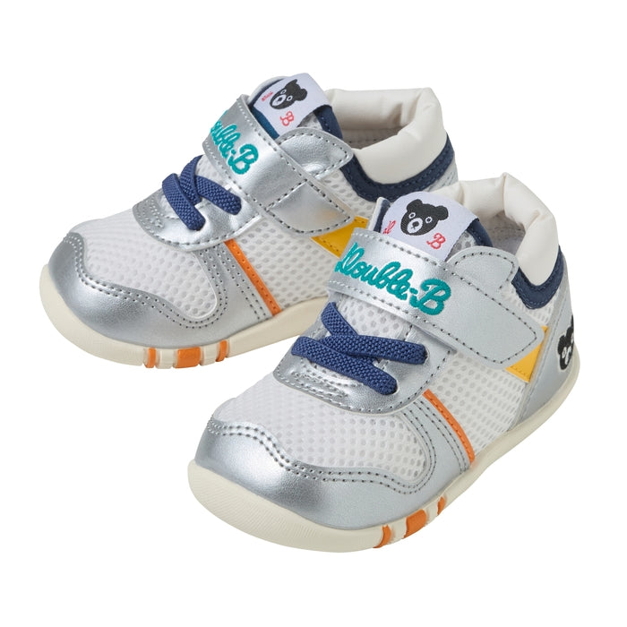 Double Raschel First Walker Shoes - Silver Breeze
