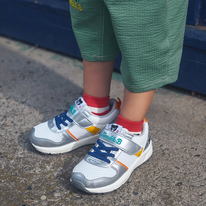 Double Raschel Sneakers for Kids - Silver Breeze