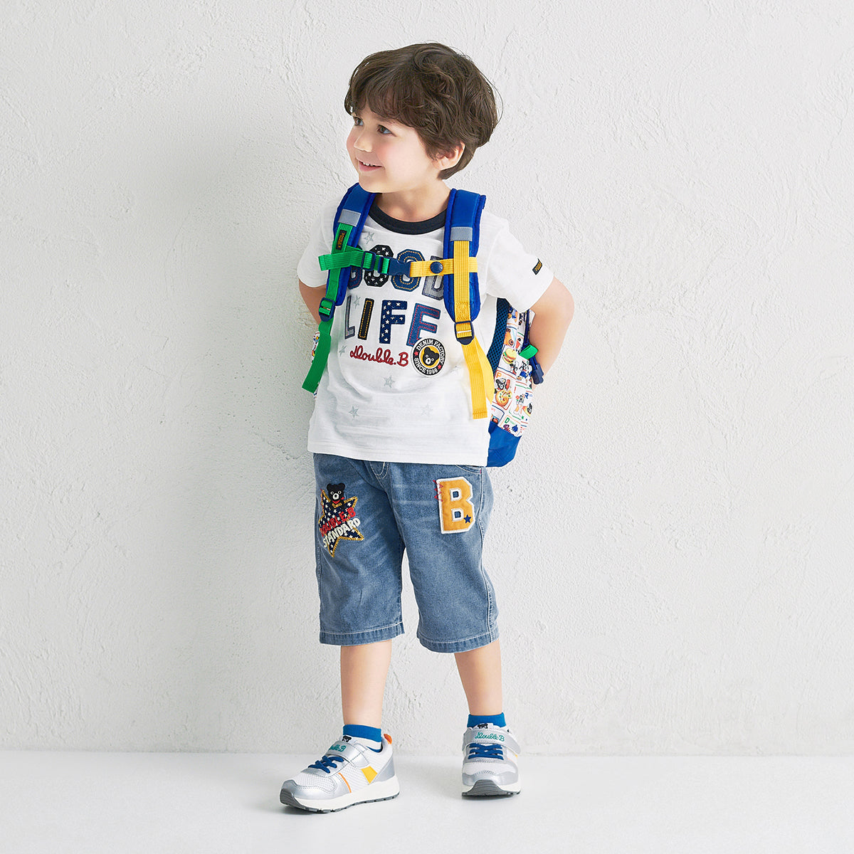 Double Raschel Sneakers for Kids - Silver Breeze