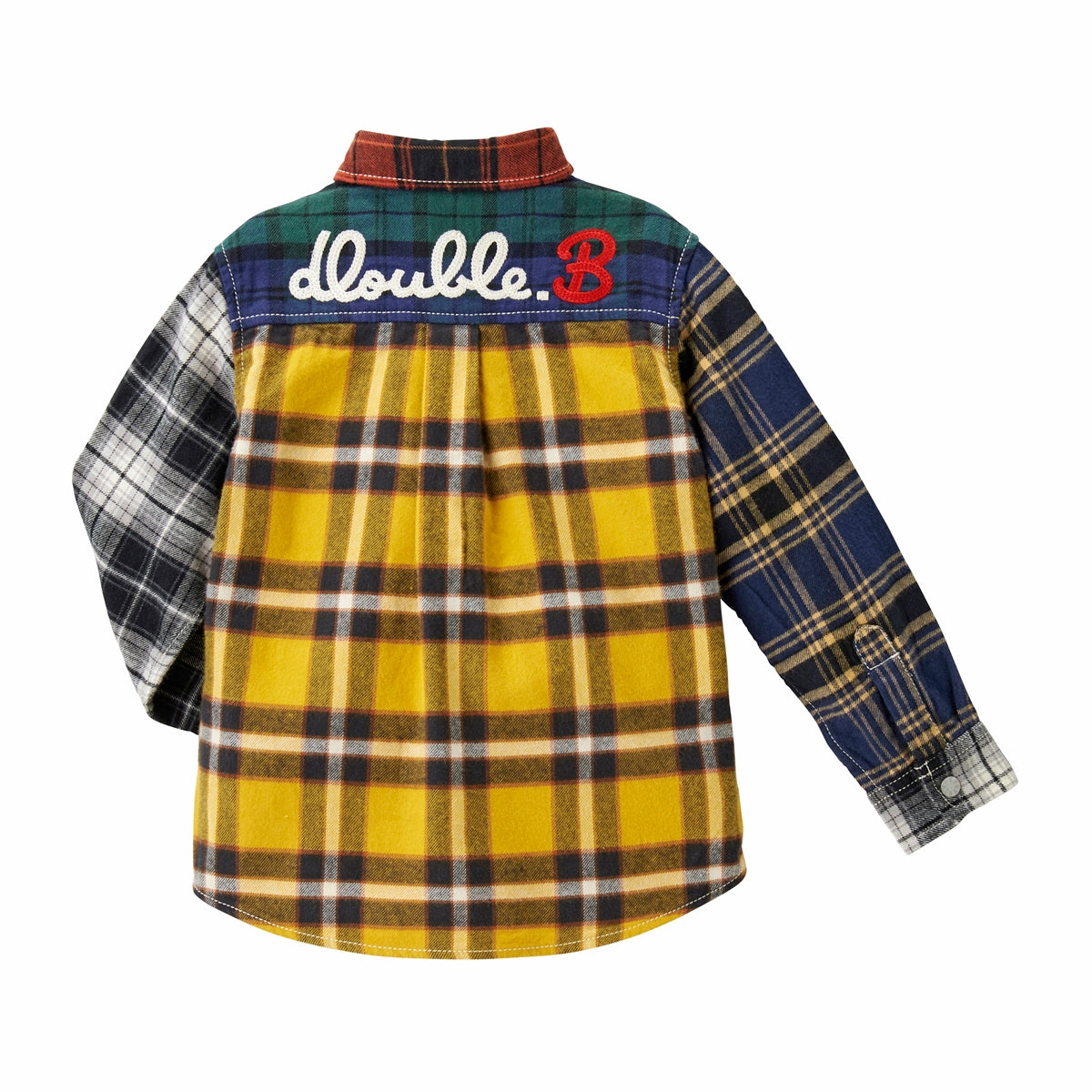 DOUBLE_B Patchwork Plaid Shirt – MIKI HOUSE USA