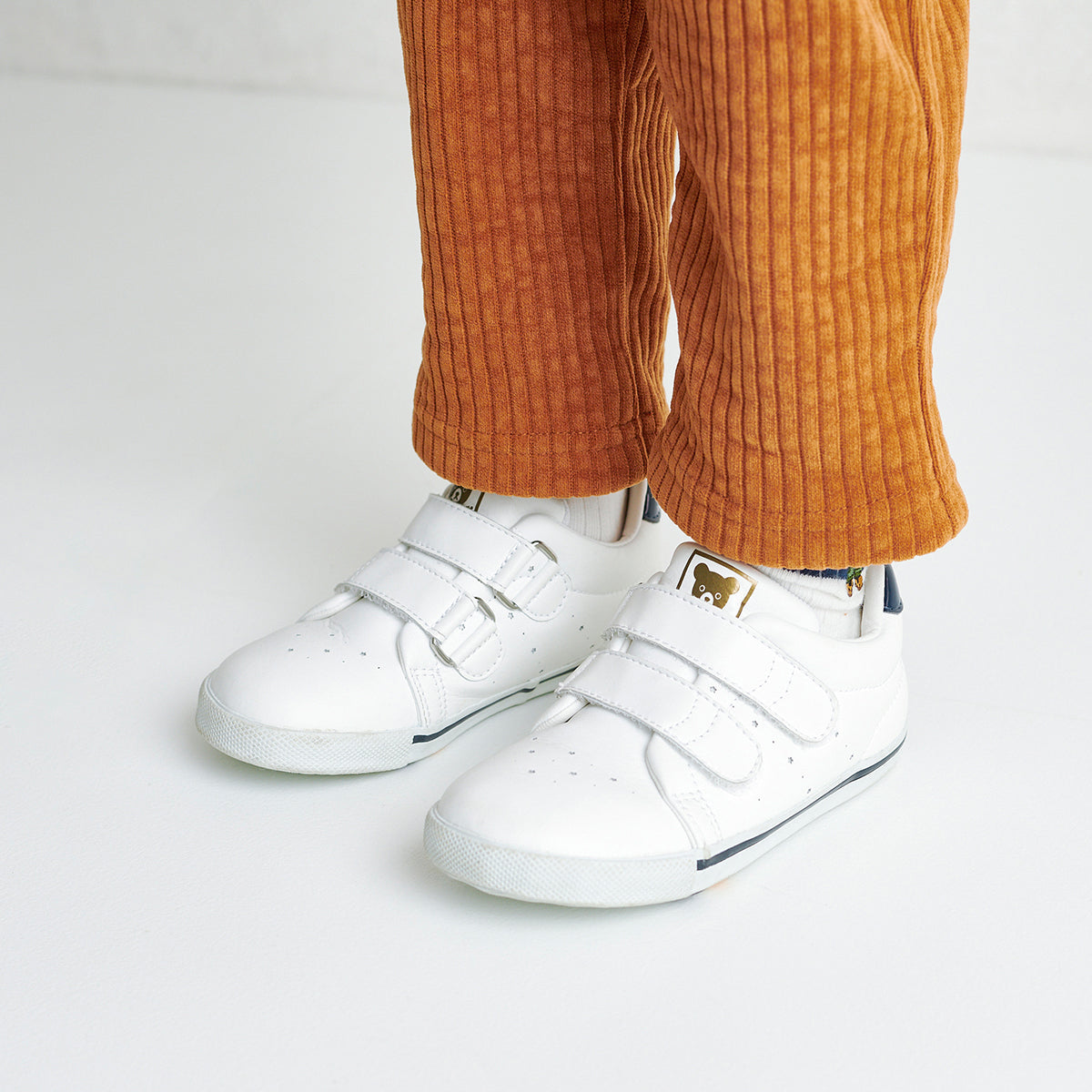 Double Strap Faux Leather Sneakers for Kids