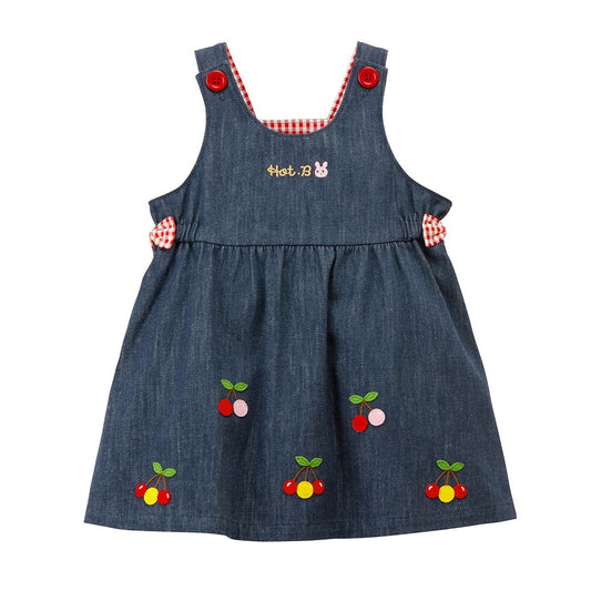 HOT BISCUITS Cherry Gingham Jumper Dress