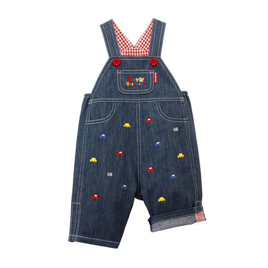 HOT BISCUITS Car Gingham Overalls