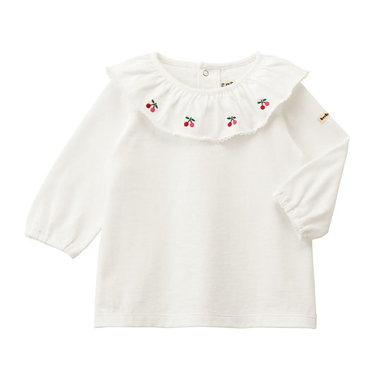 HOT BISCUITS Cherry Collar Long-Sleeve Tee