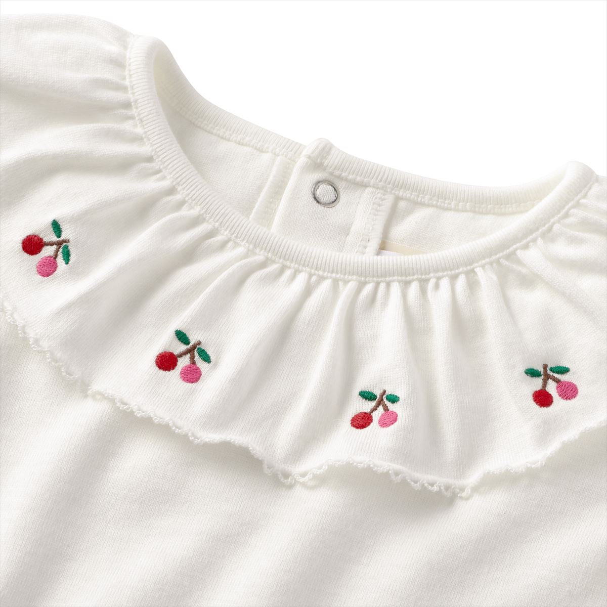Cherry Collar Long-Sleeve Tee
