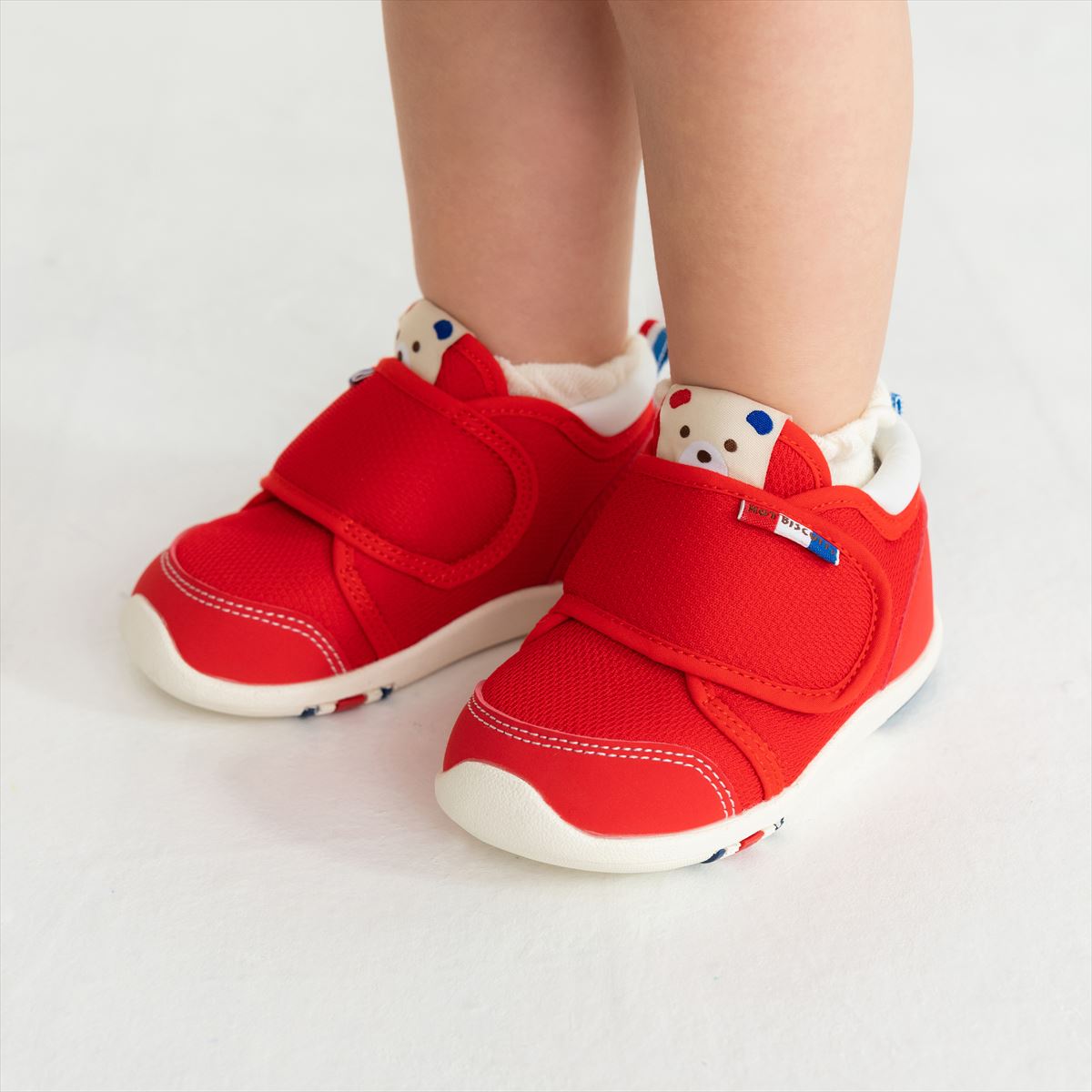 Miki House Bunny touch-strap sneakers - Red