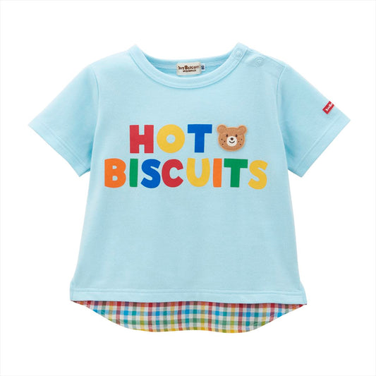 HOT BISCUITS Faux Layered Gingham Tee