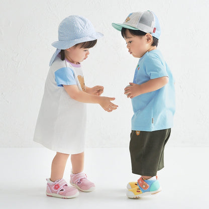 Double Raschel First Walker Shoes - Soda Pop