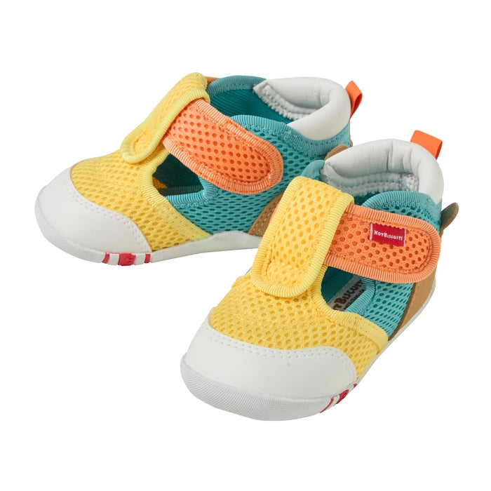 Double Raschel First Walker Shoes - Pastel Splash
