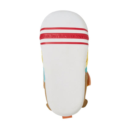 Double Raschel First Walker Shoes - Pastel Splash