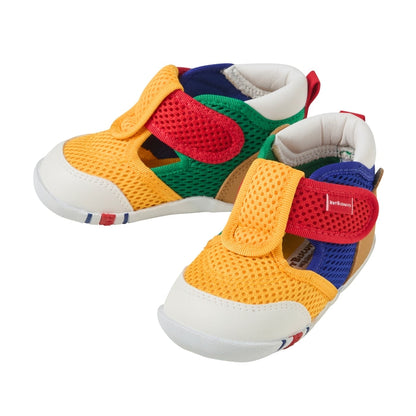 Double Raschel First Walker Shoes - Pastel Splash