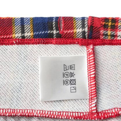 Patchwork Plaid Culotte Skirt