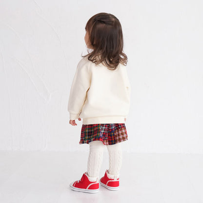 Patchwork Plaid Culotte Skirt