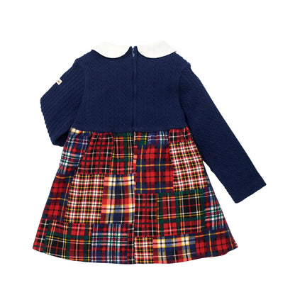 Patchwork Plaid Dress