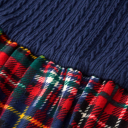 Patchwork Plaid Dress