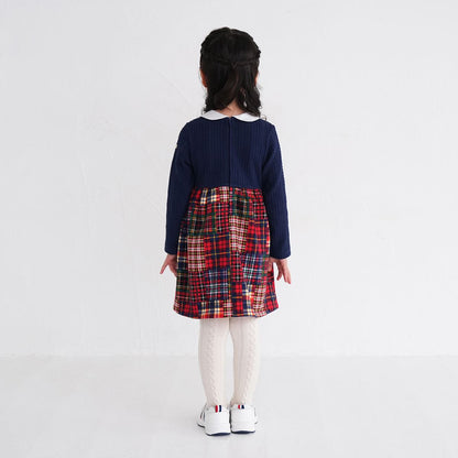 Patchwork Plaid Dress