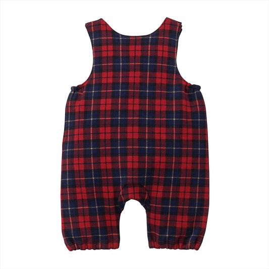 HB-Cropped Plaid Overalls