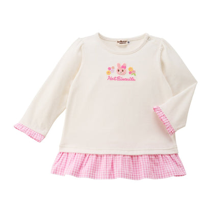 Cabbit × Flower Ruffle Long-Sleeve Tee