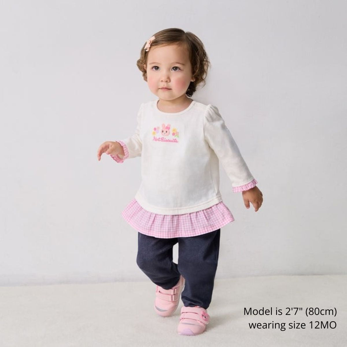 Cabbit × Flower Ruffle Long-Sleeve Tee