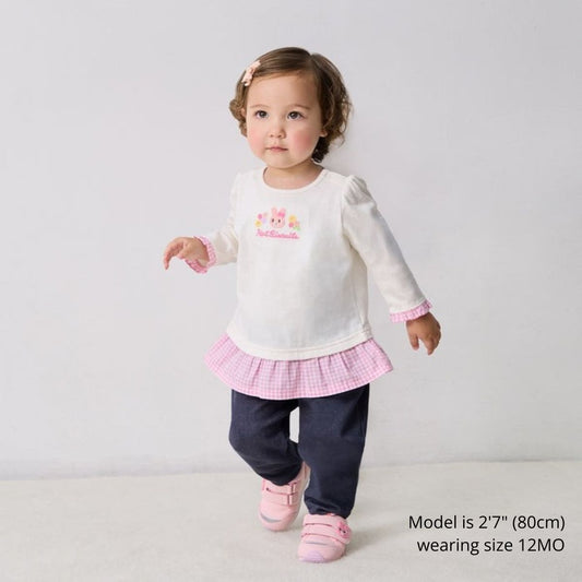 Cabbit × Flower Ruffle Long-Sleeve Tee