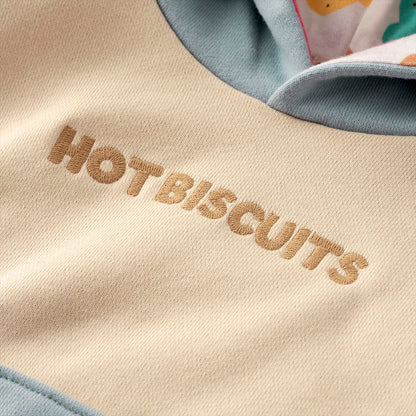Beans-Style Pastel Block Hoodie