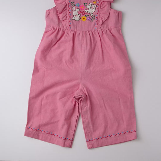 Sunlit Pink Gingham Overalls