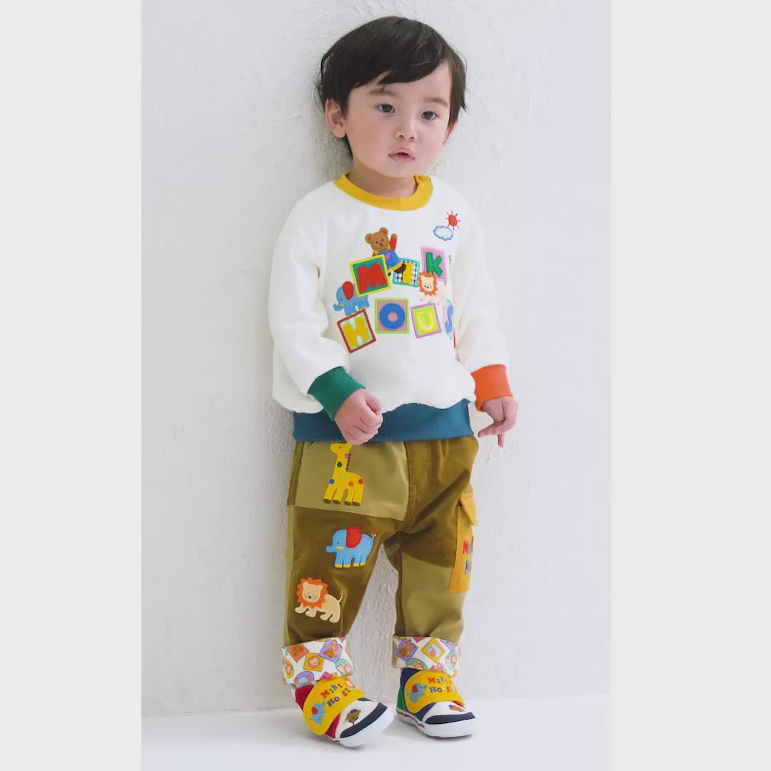 Classic MIKI HOUSE Bear Patchwork Pants