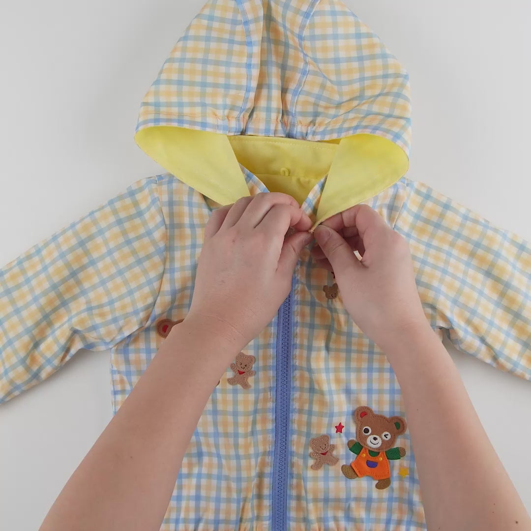 Reversible Gingham Windbreaker (UV Protection)