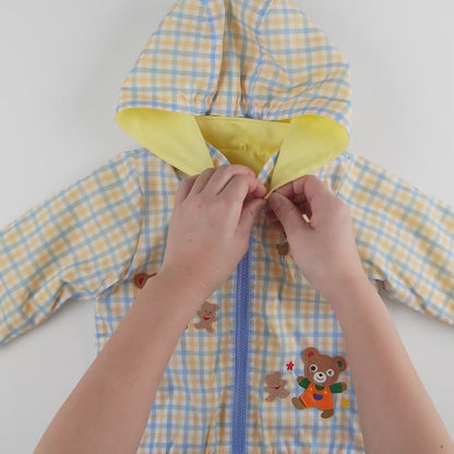 Reversible Gingham Windbreaker (UV Protection)