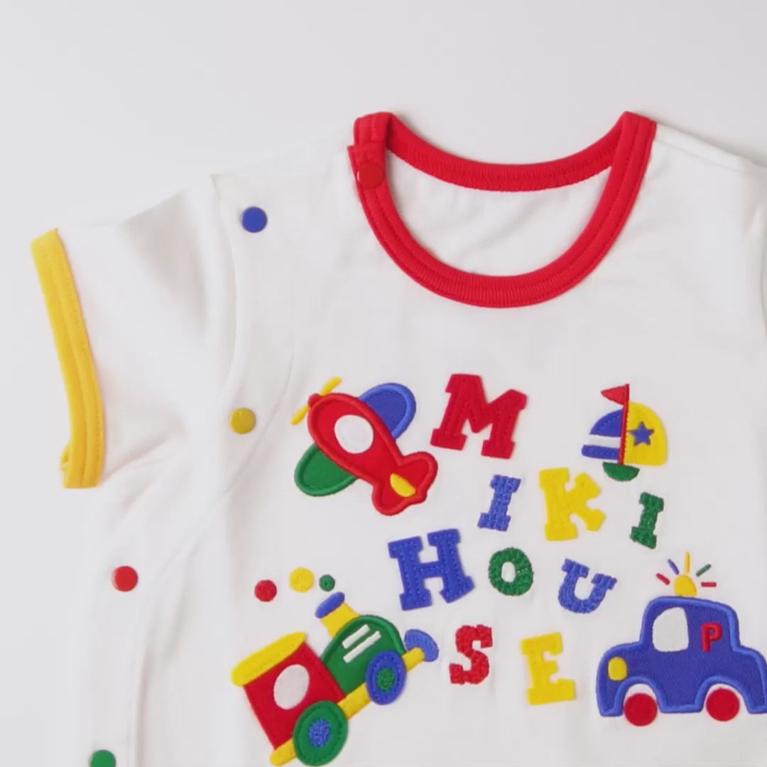 Classic MIKI HOUSE Bear Short Vehicle Coverall