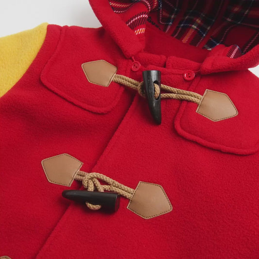 Fleece Duffle Coat -Multi