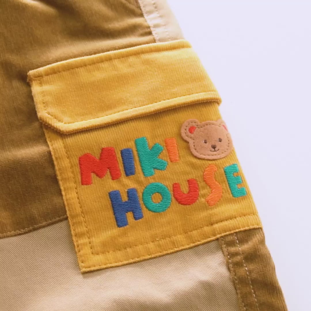 Classic MIKI HOUSE Bear Patchwork Pants