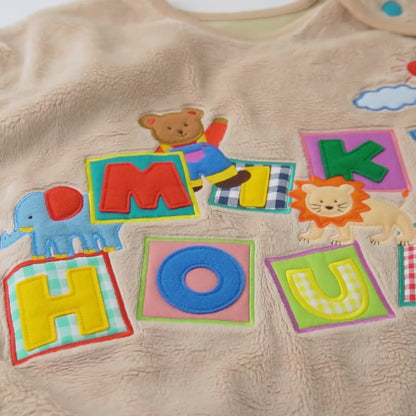 Classic MIKI HOUSE Bear Microfur Wearable Blanket