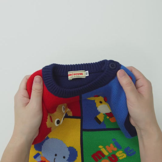 Pucchi's Festive MIKI HOUSE Friends Sweater