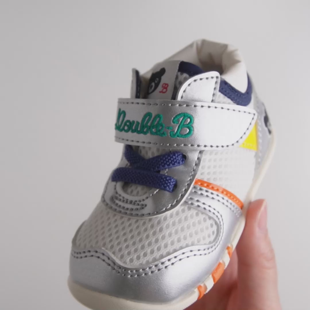 Double Raschel First Walker Shoes - Silver Breeze