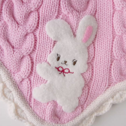 Seasonal Gray x Pink Cable Knit Hat