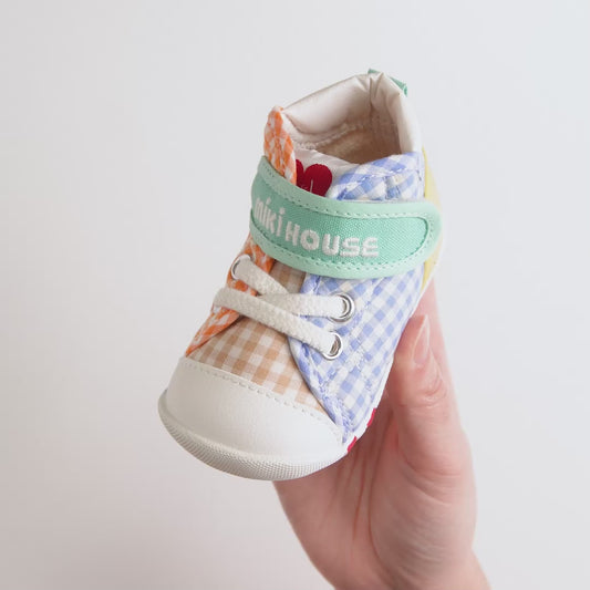 Pastel Gingham First Walker Shoes