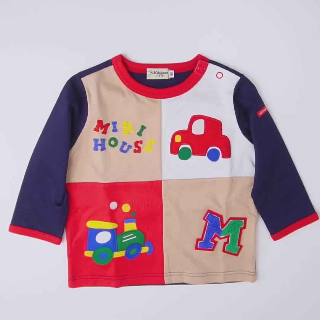 Classic MIKI HOUSE Bear Long-Sleeve Tee