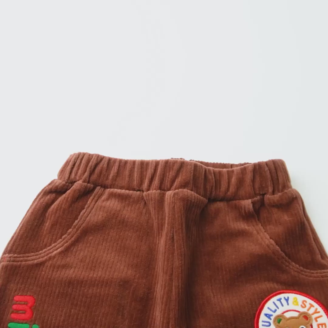 Pucchi's Knit Cord Logo Pants