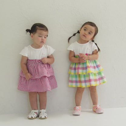 Usako’s Gingham Tiered Dress
