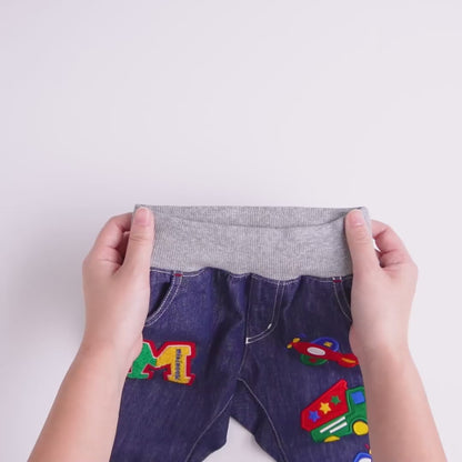 Classic MIKI HOUSE Bear Vehicle Pants